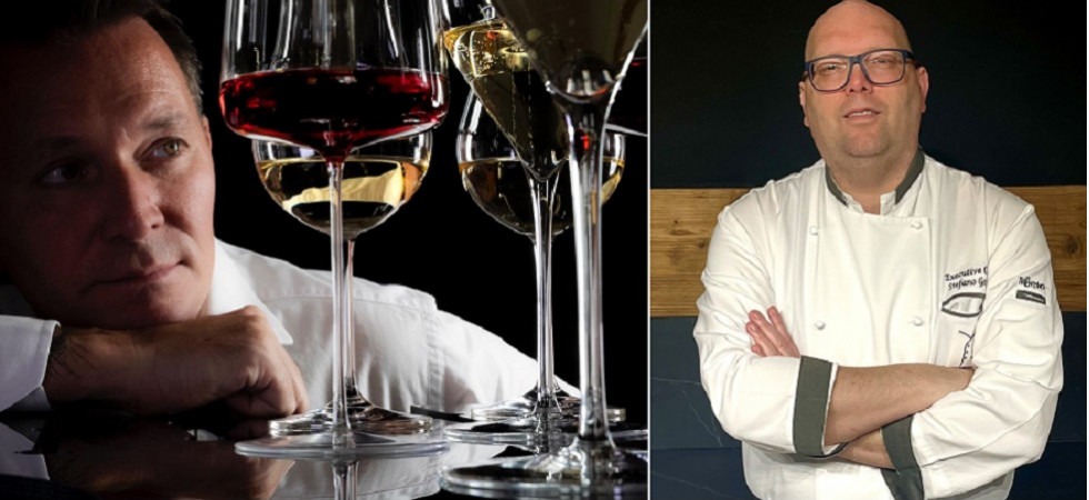 A sinistra il sommelier Roberto Anesi (foto Olerimages), a destra chef Stefano Goller A sinistra il sommelier Roberto Anesi (foto Olerimages), a destra chef Stefano Goller